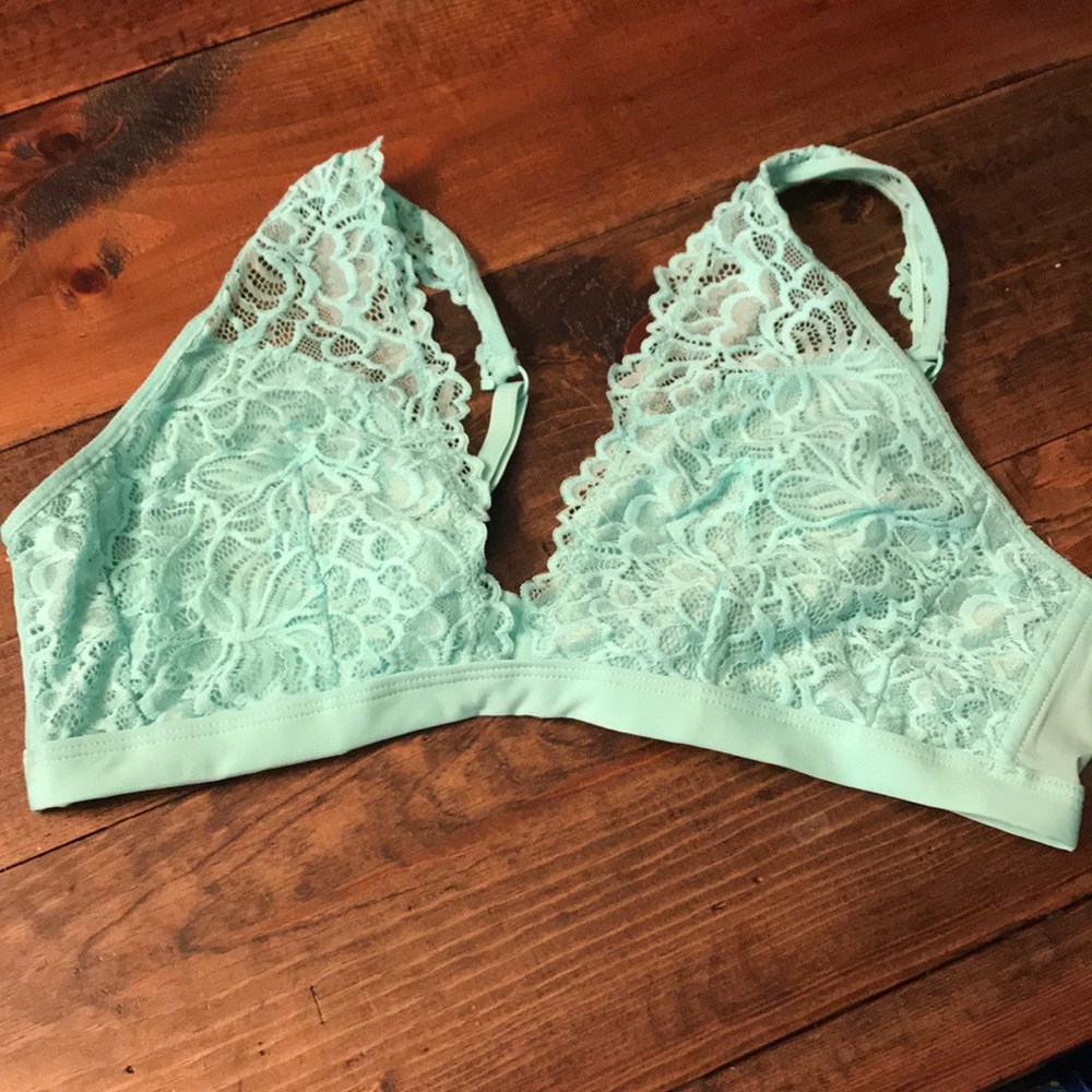 Mint colored bralette